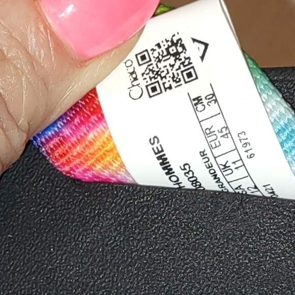 Chaco Men's Chillos Flip flop in Dark Tie dye - Picture 4 of 9